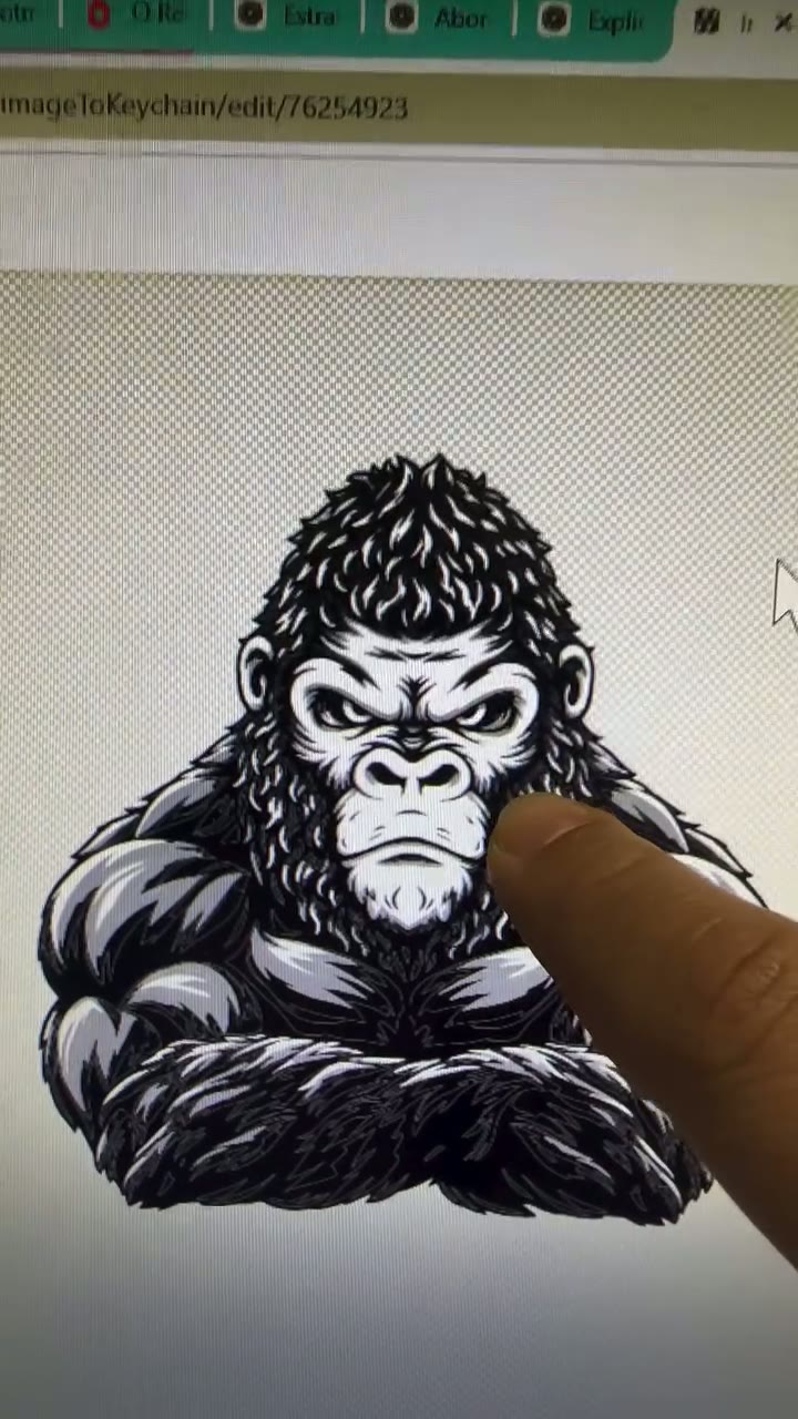 Referência enviada para o desafio: ilustração de um gorila