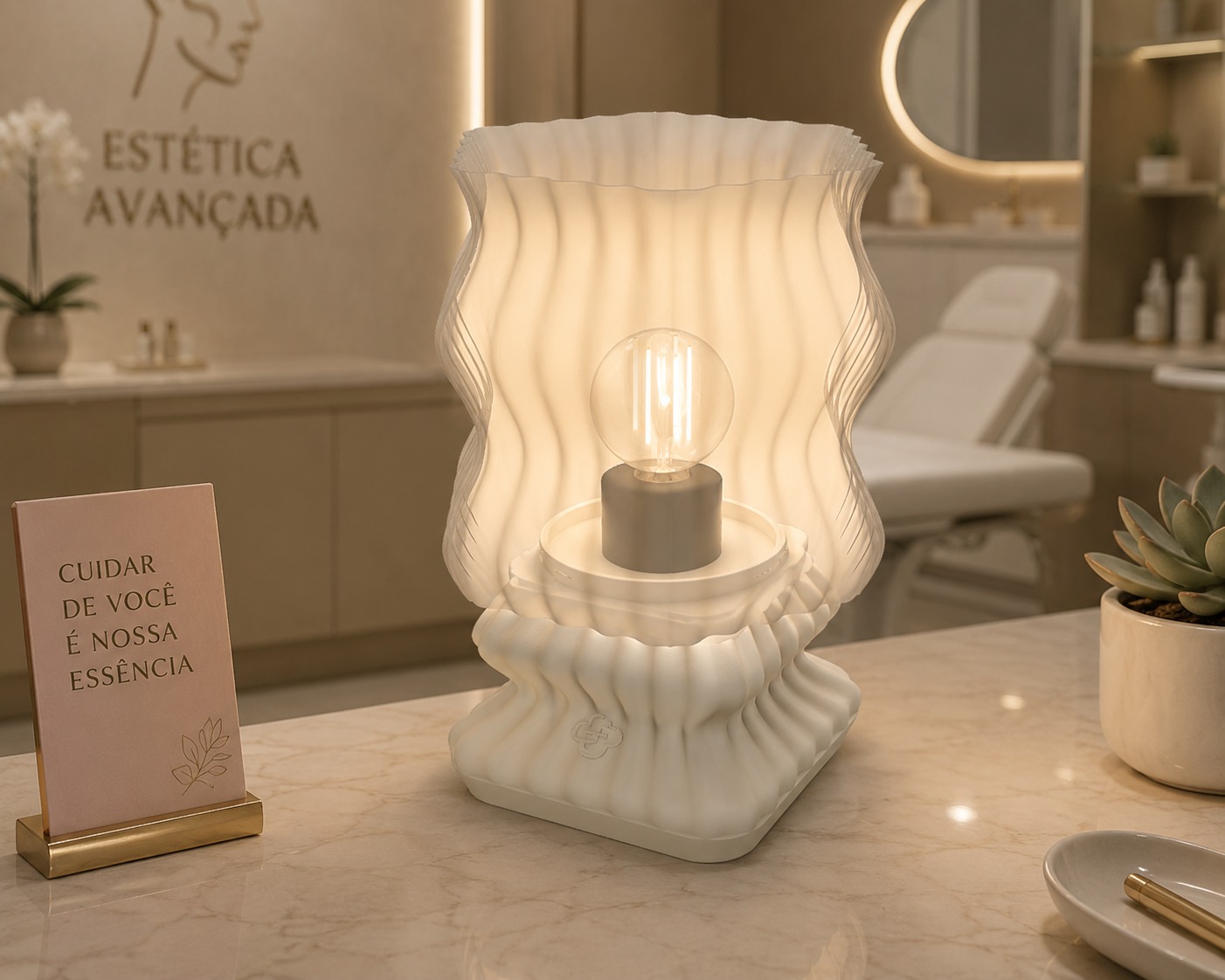 Luminária desenvolvida para clínica de estética
