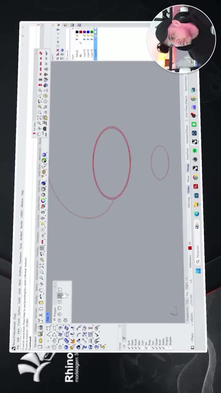 Peça sendo modelada em software 3D